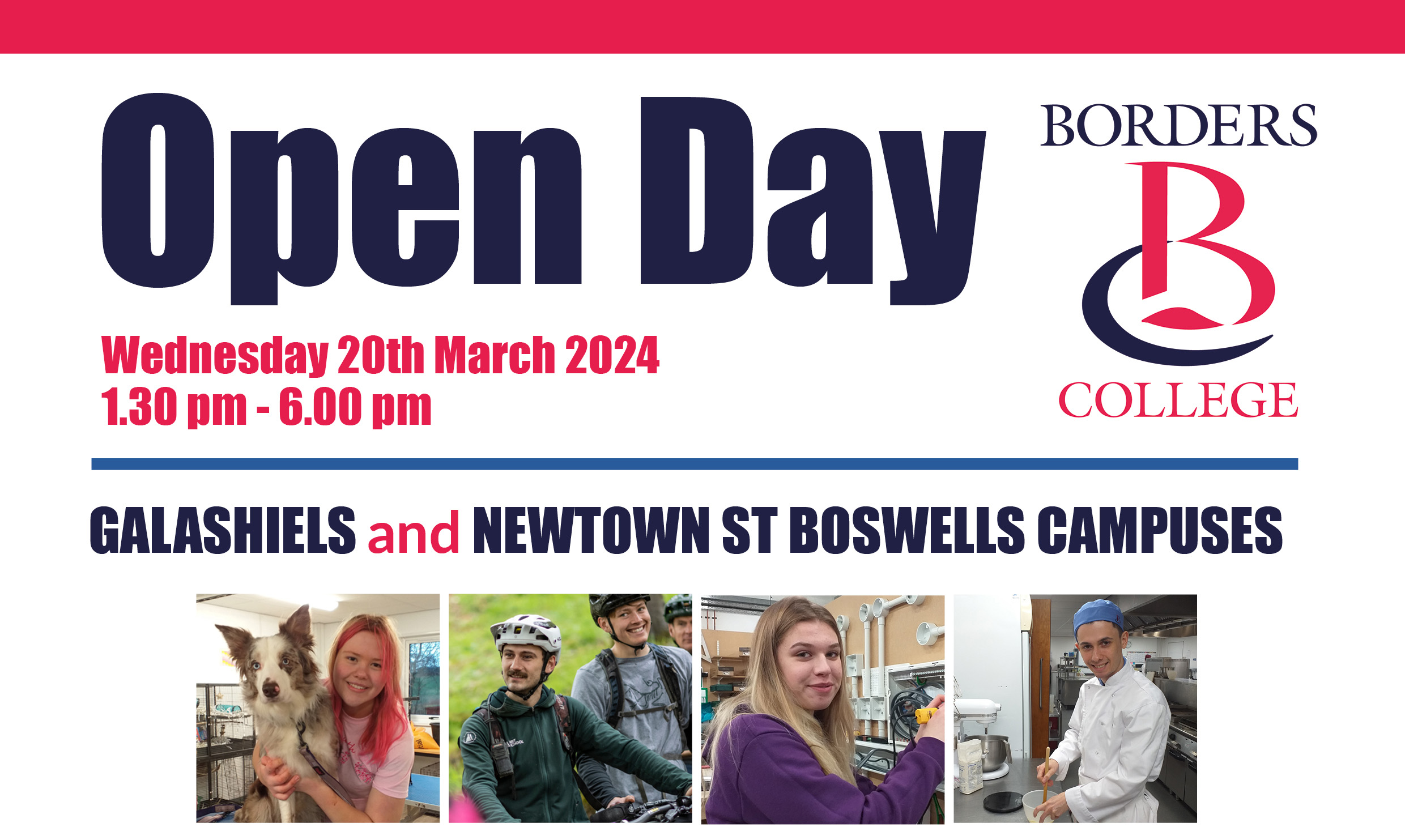 Open Day graphic with information